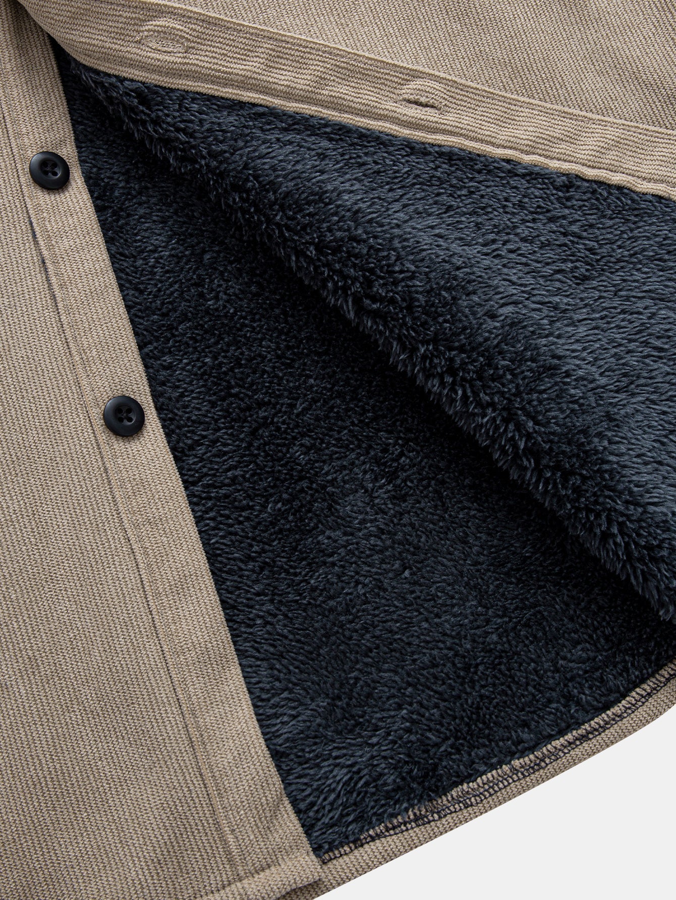 Teddy Lined Long Sleeve Corduroy Shirt