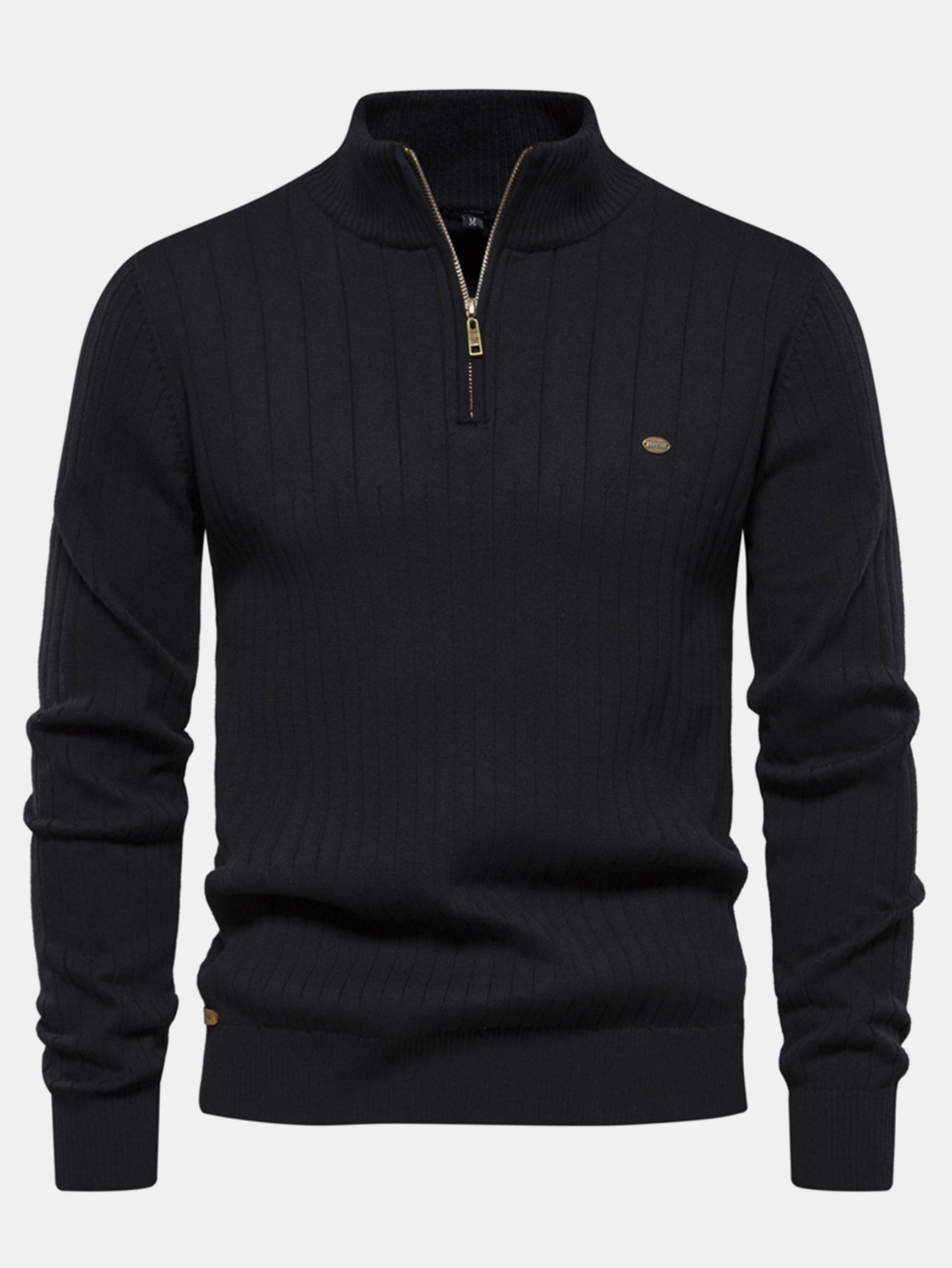 Stripe Quarter-Zip Sweater