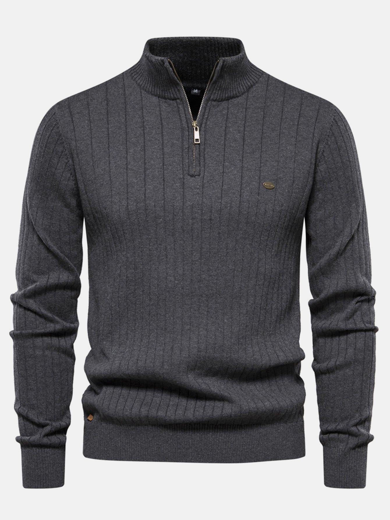 Stripe Quarter-Zip Sweater