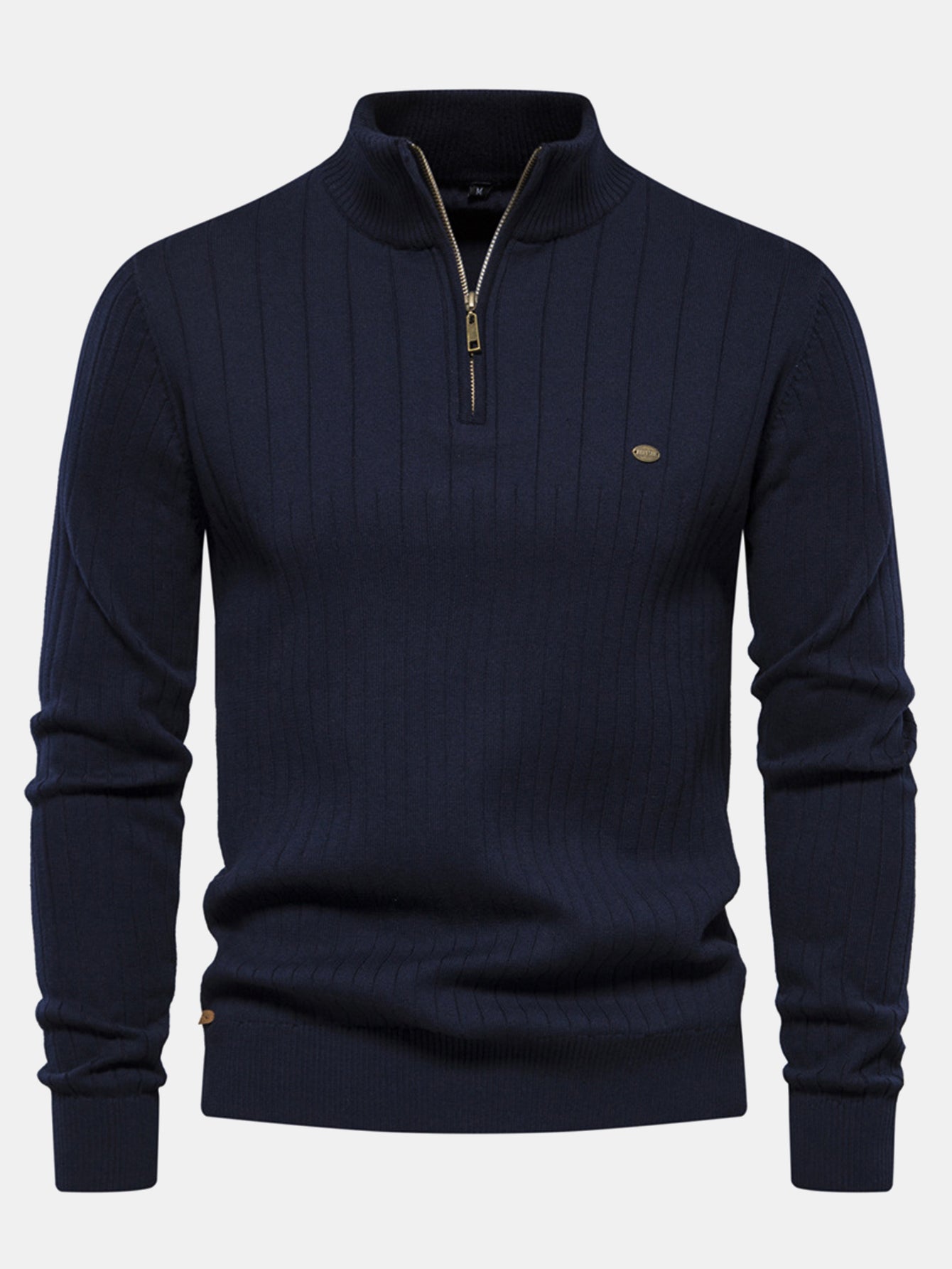 Stripe Quarter-Zip Sweater