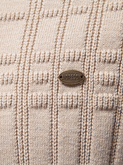 Striped Jacquard Crewneck Sweater