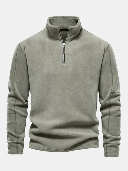 Polar Fleece Quarter Zip Sweatshirt