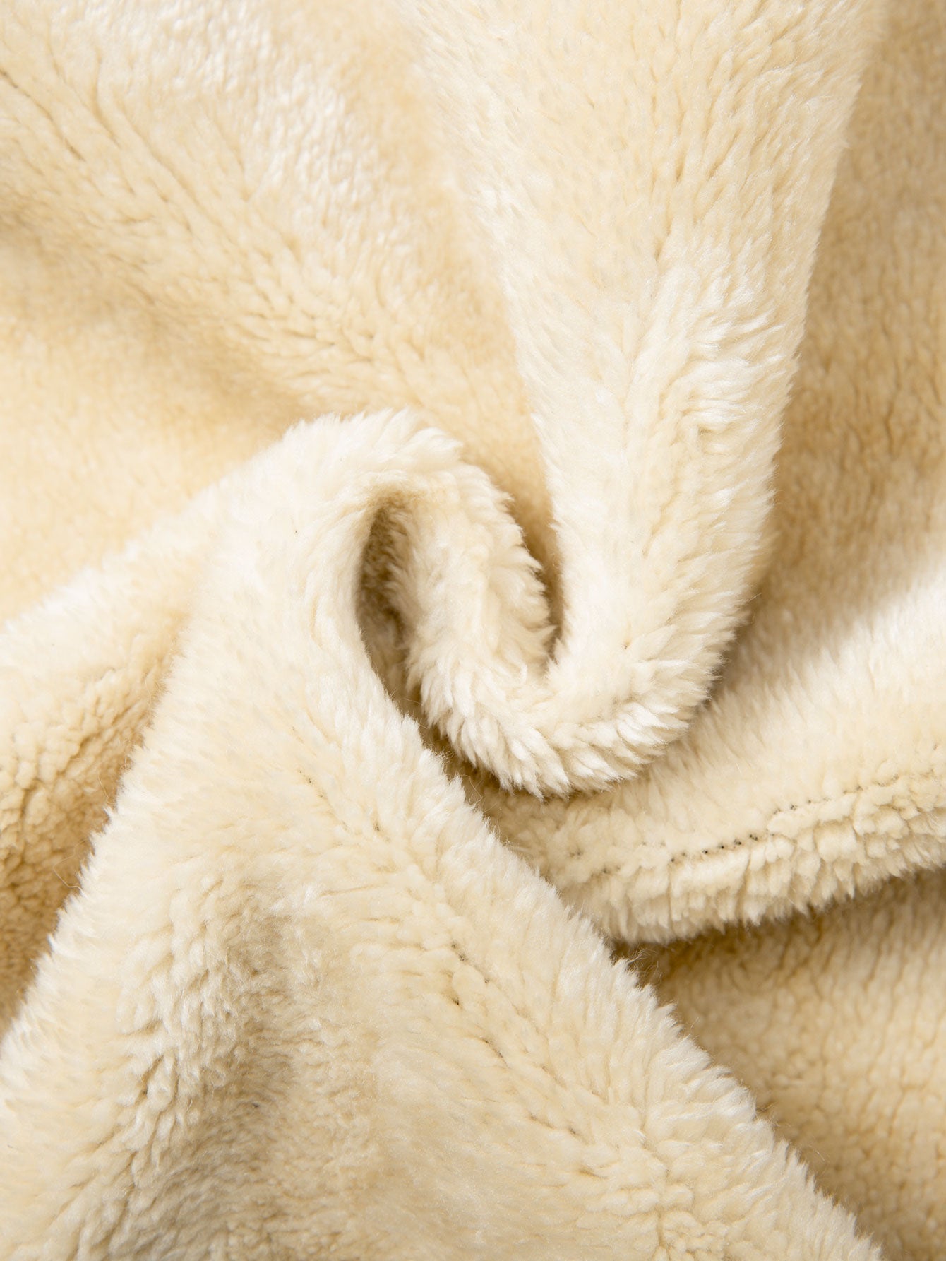 Teddy Lined Zipper Kangaroo Pocket Hoodie