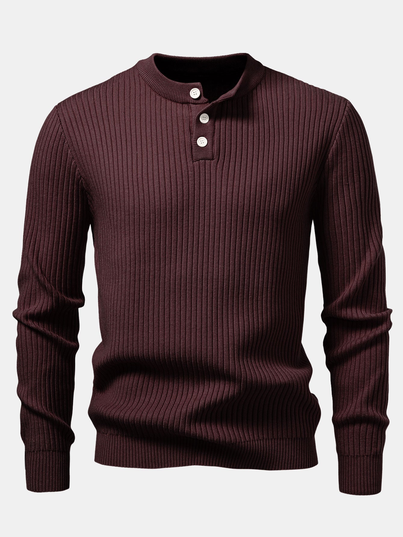 Long Sleeve Textured Knit Polo Shirt