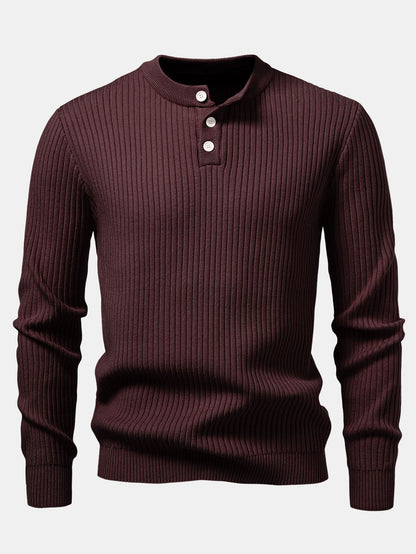 Long Sleeve Textured Knit Polo Shirt