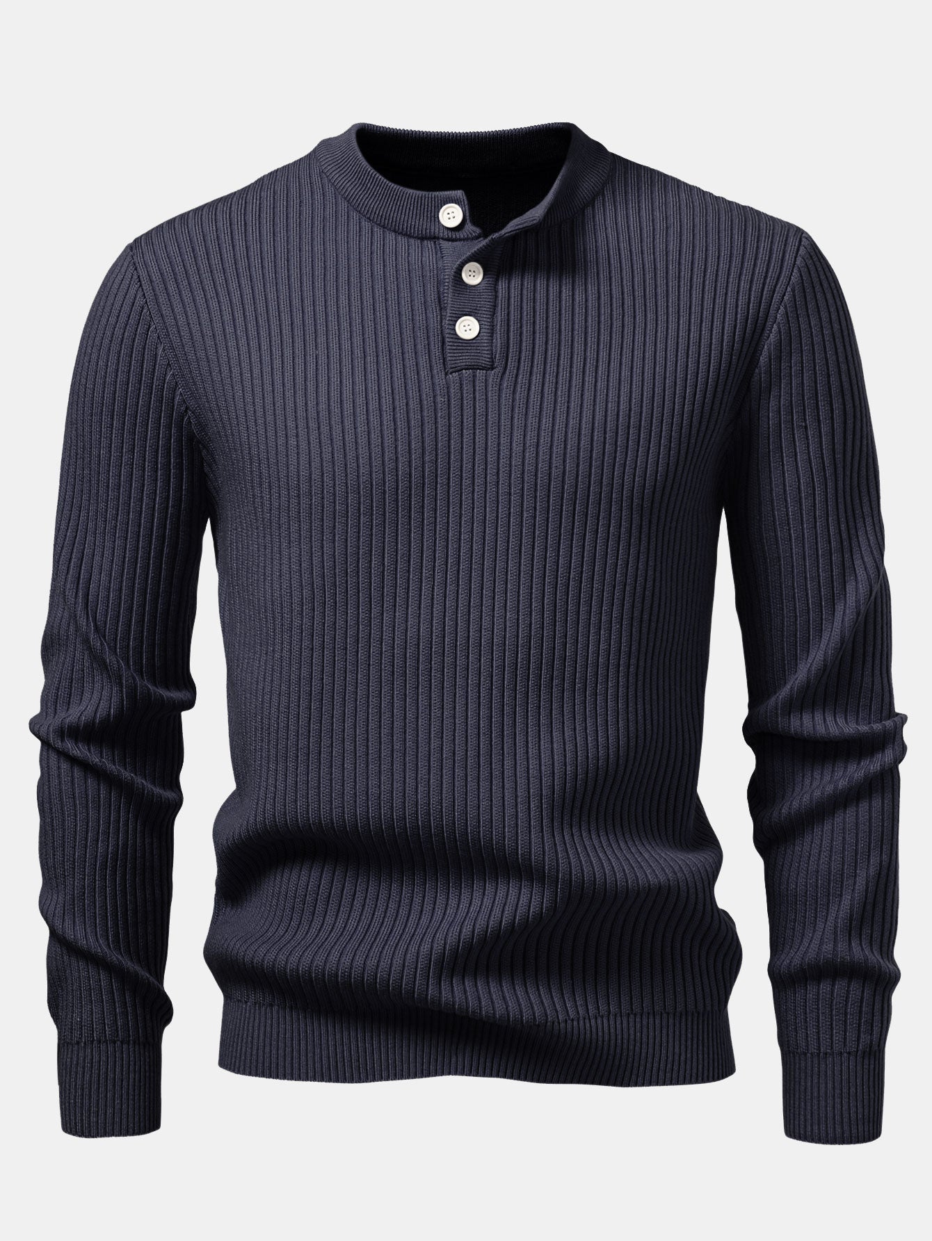 Long Sleeve Textured Knit Polo Shirt