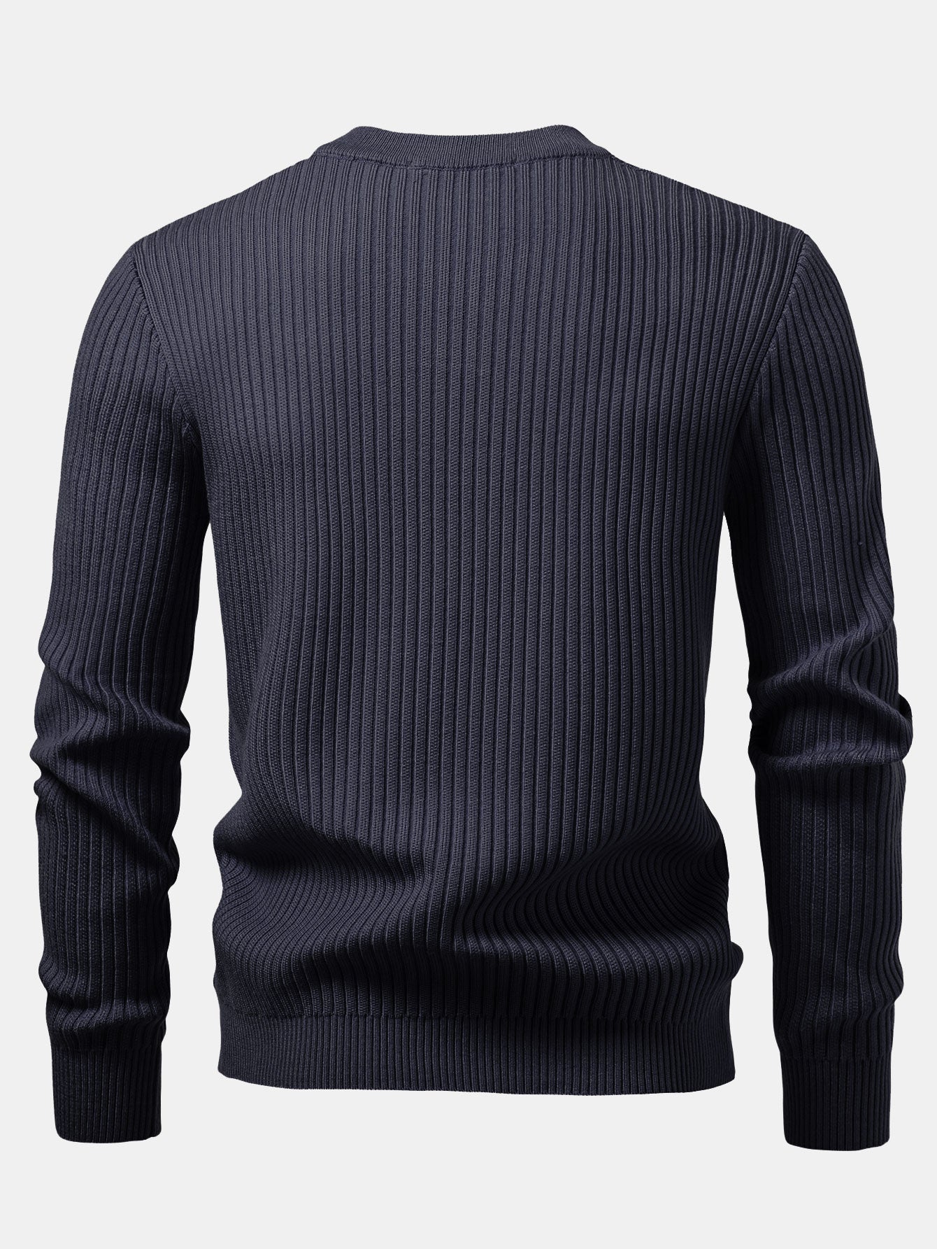 Long Sleeve Textured Knit Polo Shirt