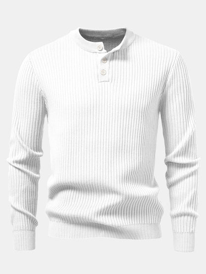 Long Sleeve Textured Knit Polo Shirt