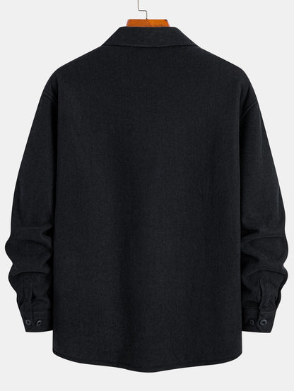 Teddy Lined Long Sleeve Corduroy Shirt