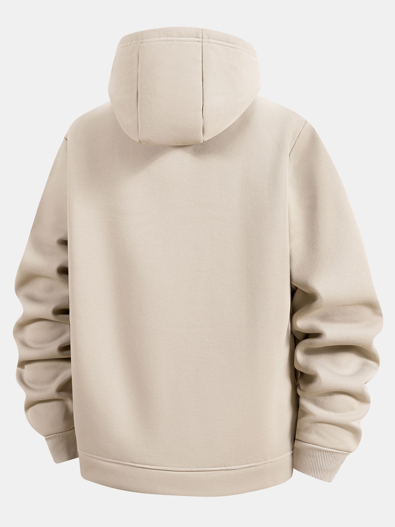 Teddy Lined Zipper Kangaroo Pocket Hoodie