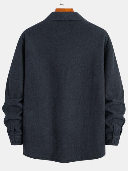 Teddy Lined Long Sleeve Corduroy Shirt