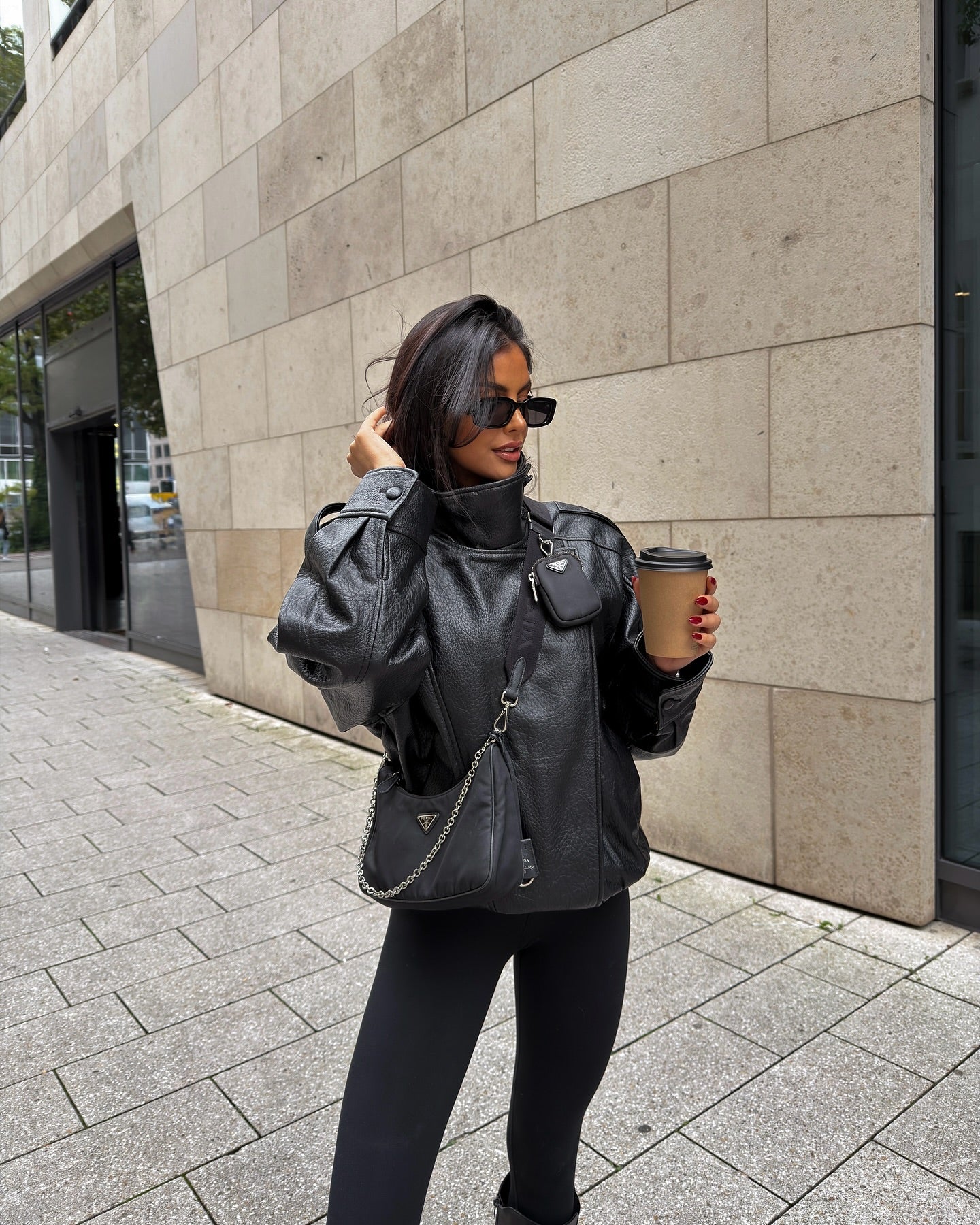 Asymmetrical Faux Leather Jacket