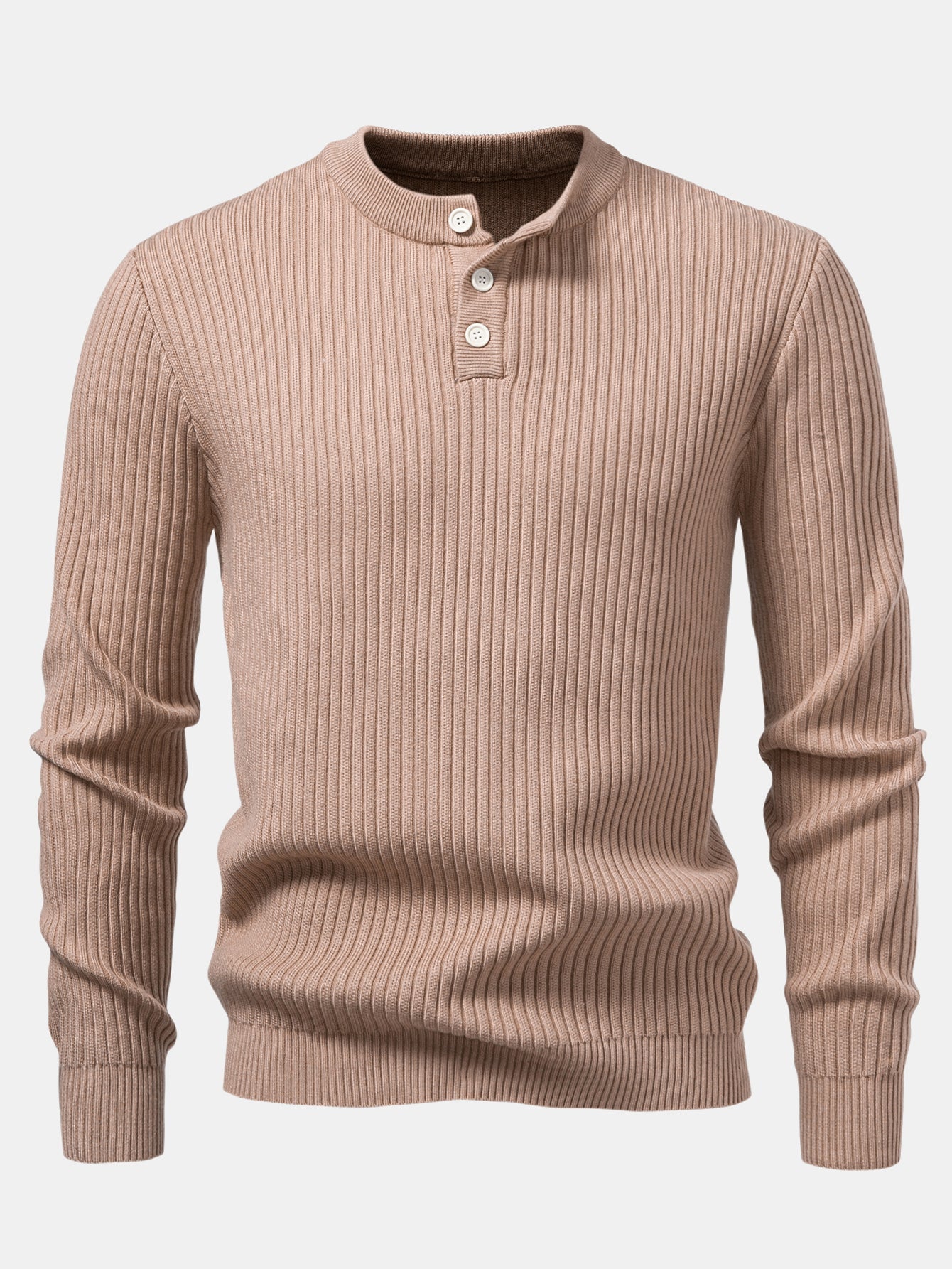 Long Sleeve Textured Knit Polo Shirt