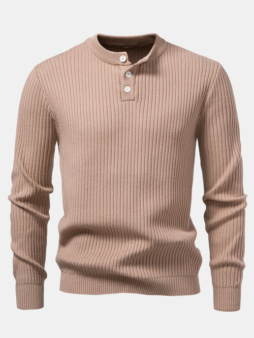 Long Sleeve Textured Knit Polo Shirt