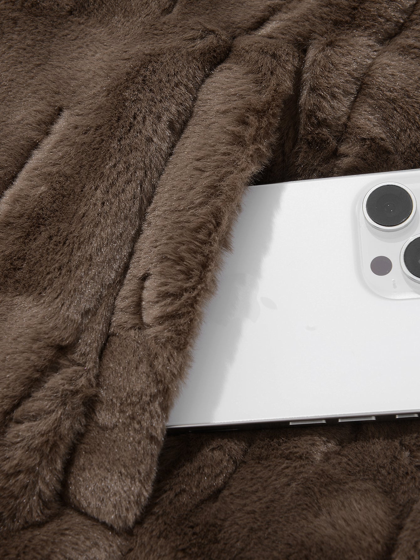 Faux Fur Notch Lapel Jacket