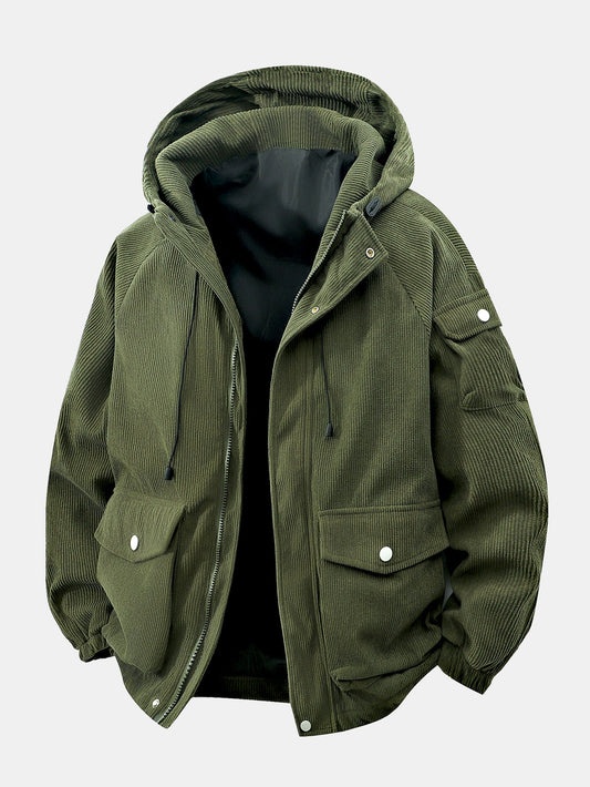 Corduroy Hooded Jacket