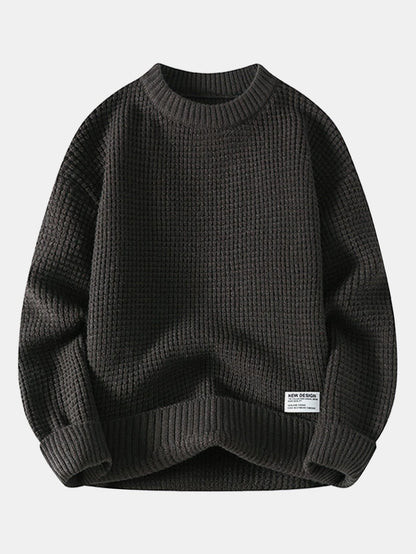 Waffle Crew Neck Sweater