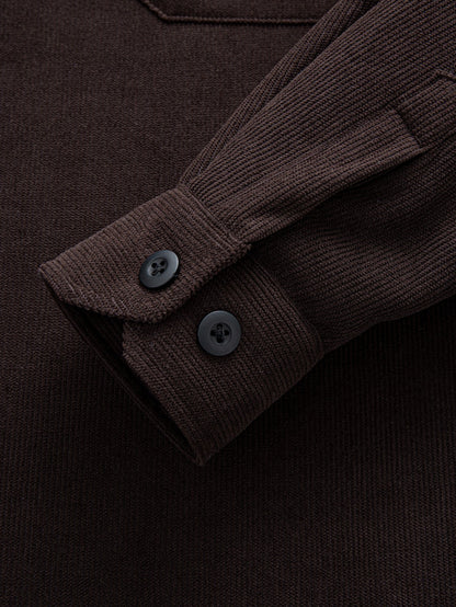 Teddy Lined Long Sleeve Corduroy Shirt