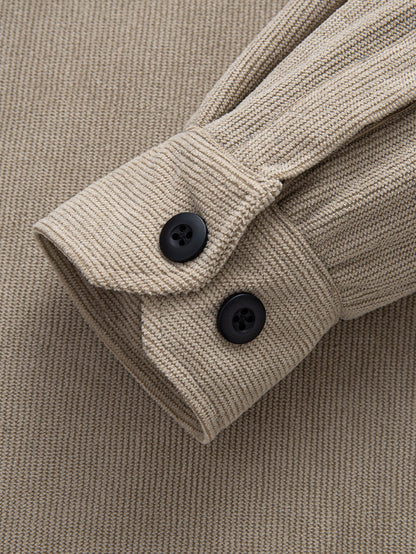 Teddy Lined Long Sleeve Corduroy Shirt