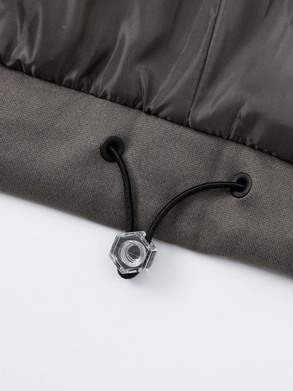 2 In 1 Contrast Hooded Puffer Coat