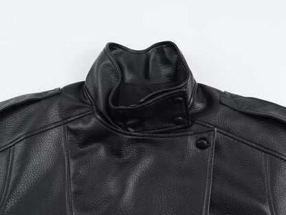 Asymmetrical Faux Leather Jacket