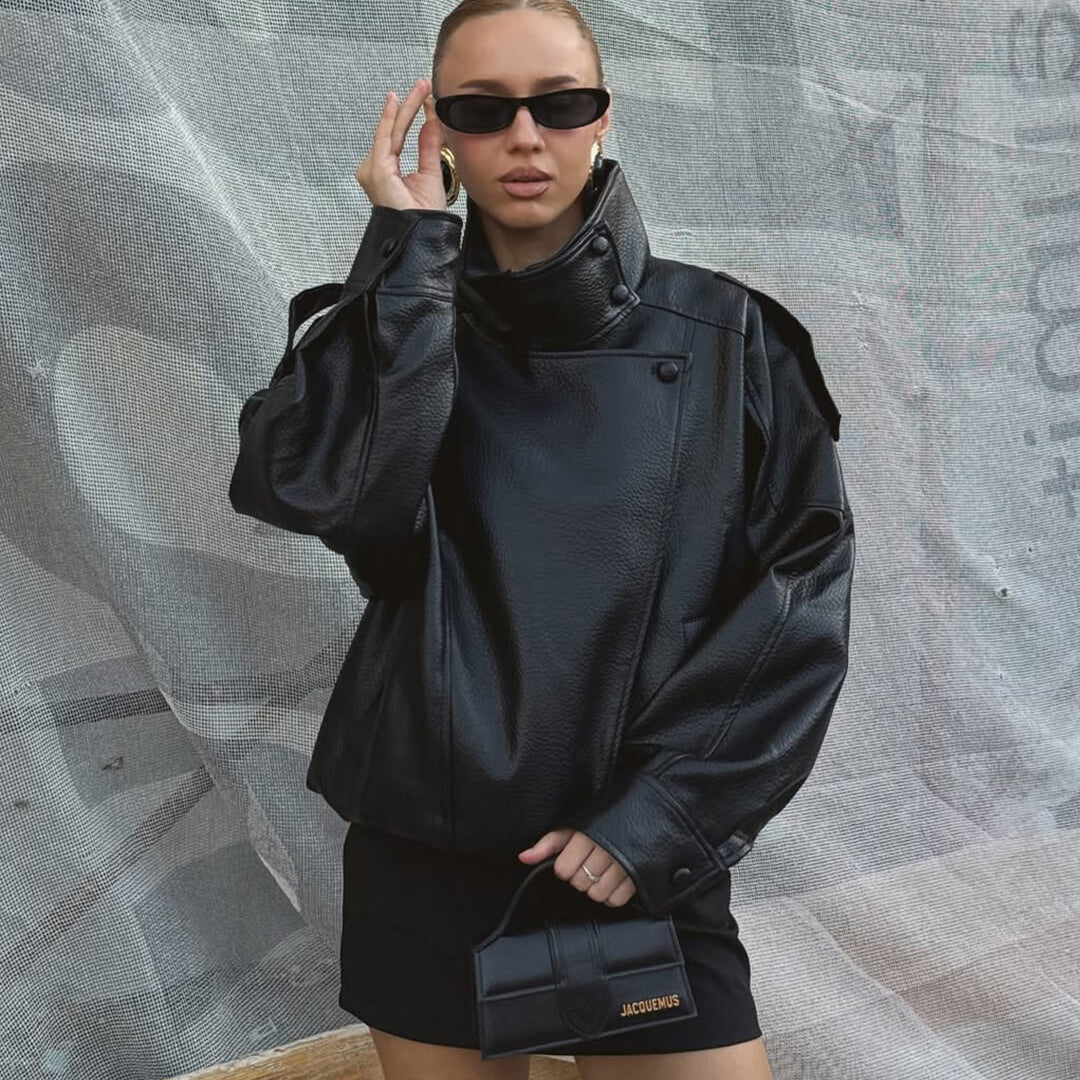 Lucille Asymmetrical Leather Jacket