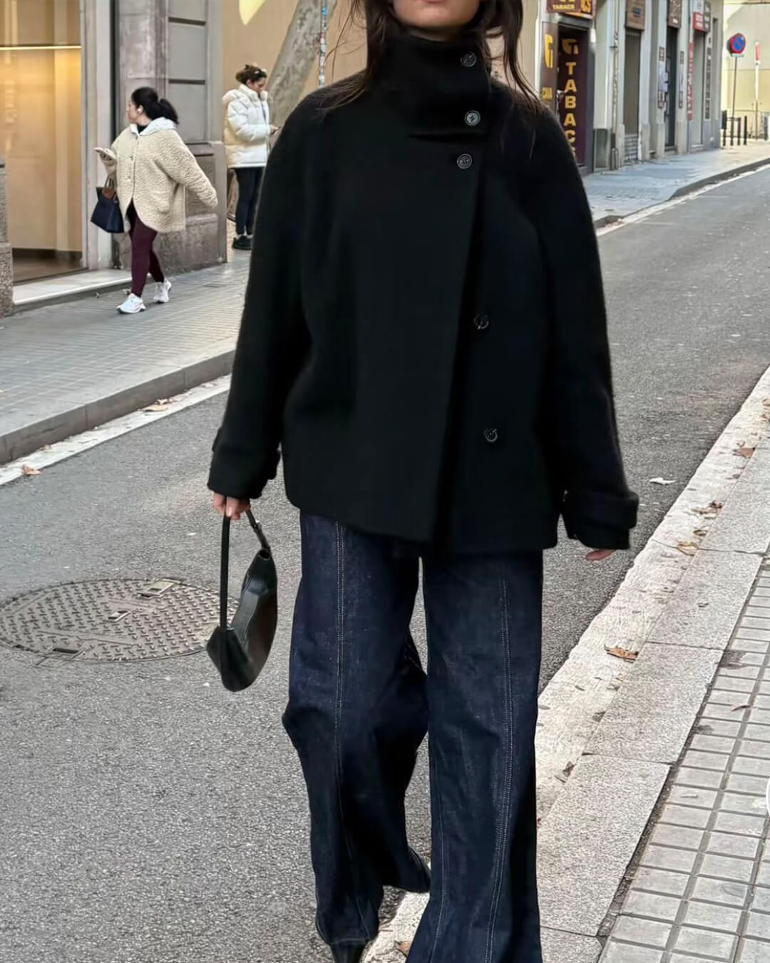 Isabella Elegant Jacket with Stand Collar