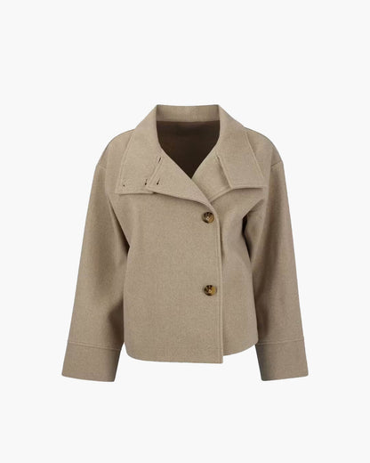 Isabella Elegant Jacket with Stand Collar