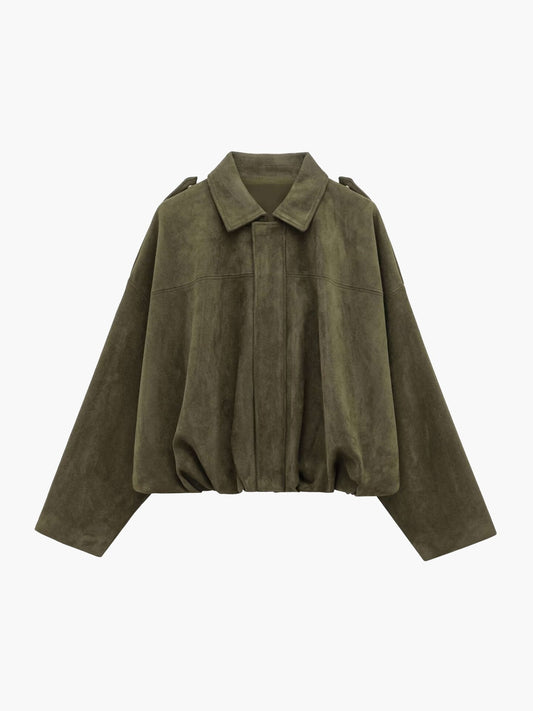Lori Suede Bomber Jacket